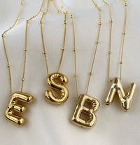 Balloon Alphabet Pendant 18k Gold Plated